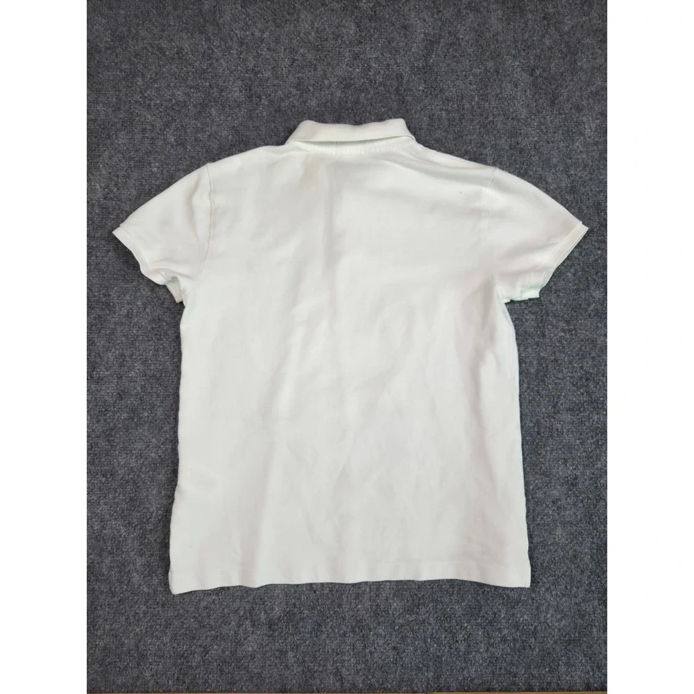 Polo Ralph Lauren Polo Shirt Mens Small White Polo Bear Tennis NYC Classic Fit